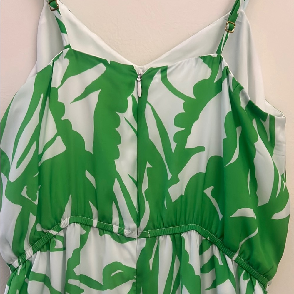 Lilly Pulitzer Green and White Leaf Print Dress - Picture 3 of 6